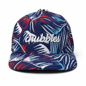 Chubbies The Bahamian Pinch Hat One Size Blue Tropical Snapback NWT